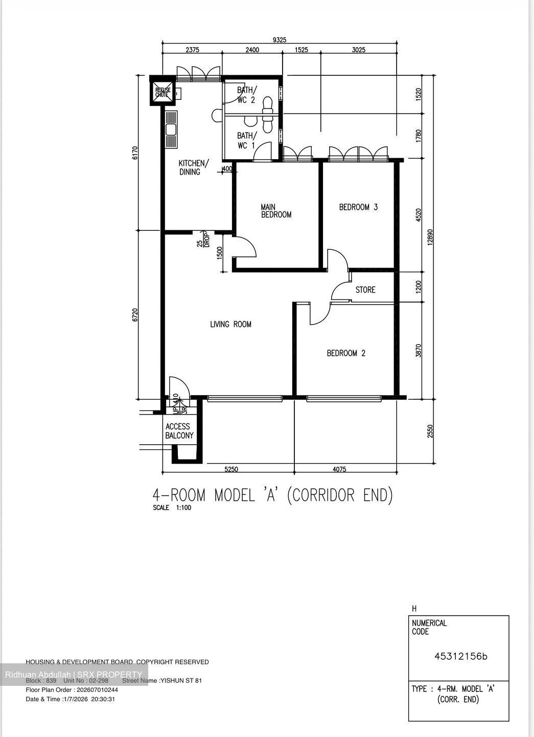 Blk 839 Yishun Street 81 (Yishun), HDB 4 Rooms #580202911